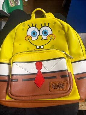 MAD Engine SpongeBob Yellow Brown Mini Backpack